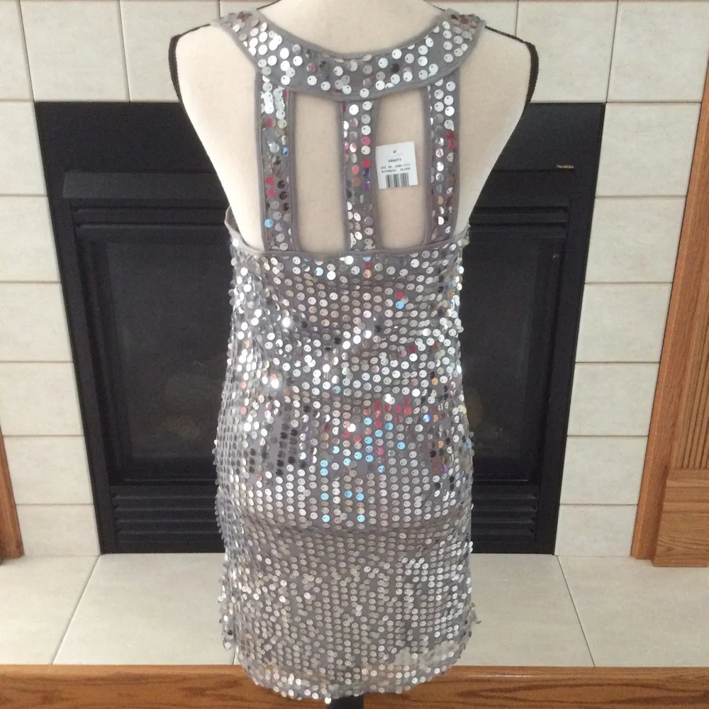 NWT Vanity Sequin Dress, Sz L - Picture 2 of 9